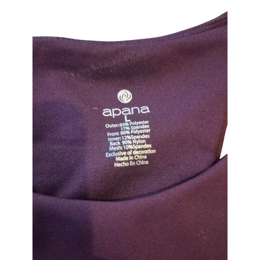 Apana Sangria Racerback Yoga Sports Bra L - Picture 6 of 6